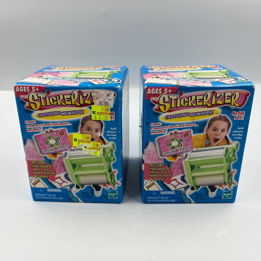 Lot of 2 Vintage Hasbro Stickerizer Capturing Memories Refill Set New Old Stock